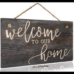 Welcome to Our Home Sign, Welcome Sign, Rustic Farmhouse Decor, Front Door Decor